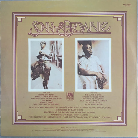 Sonny Terry & Brownie McGhee : Sonny & Brownie (LP, Album, RE)