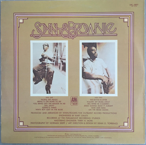 Sonny Terry & Brownie McGhee : Sonny & Brownie (LP, Album, RE)