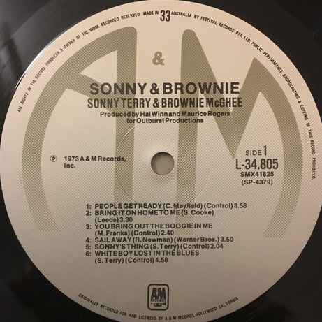 Sonny Terry & Brownie McGhee : Sonny & Brownie (LP, Album, RE)