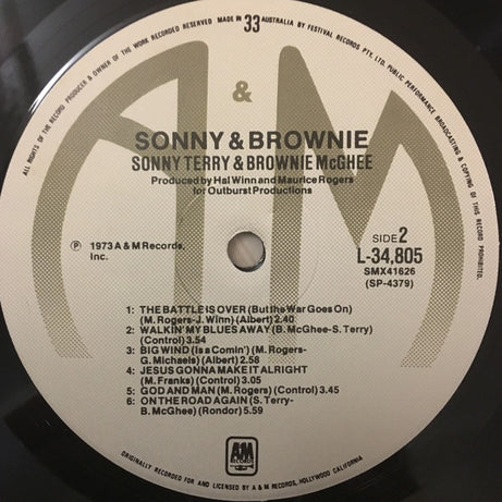 Sonny Terry & Brownie McGhee : Sonny & Brownie (LP, Album, RE)