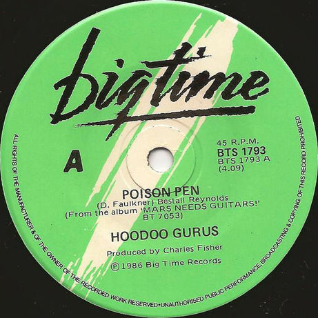 Hoodoo Gurus : Poison Pen (7", Single)