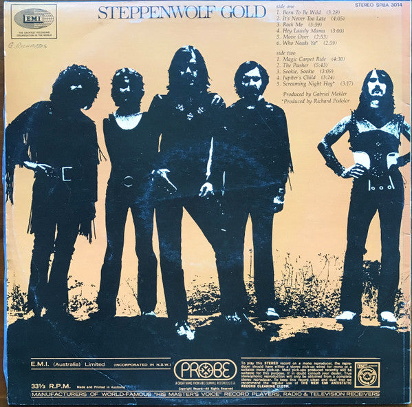 Steppenwolf : Steppenwolf Gold (Their Great Hits) (LP, Comp)