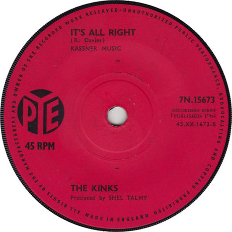 The Kinks : You Really Got Me  (7", Sol)