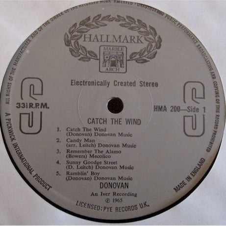 Donovan : Catch The Wind (LP, Comp, RM, Ele)