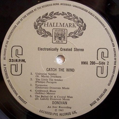 Donovan : Catch The Wind (LP, Comp, RM, Ele)