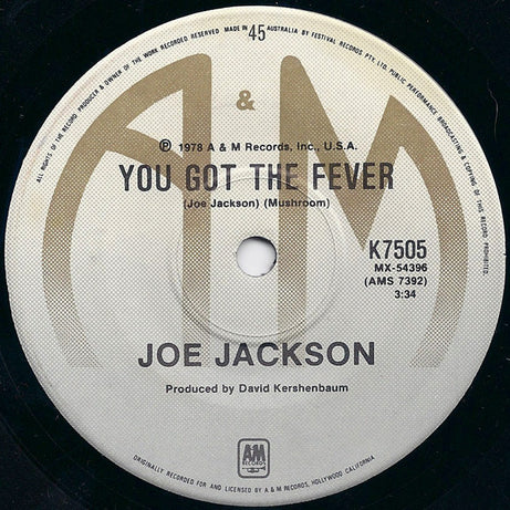 Joe Jackson : Is She Really Going Out With Him? (7", Single)