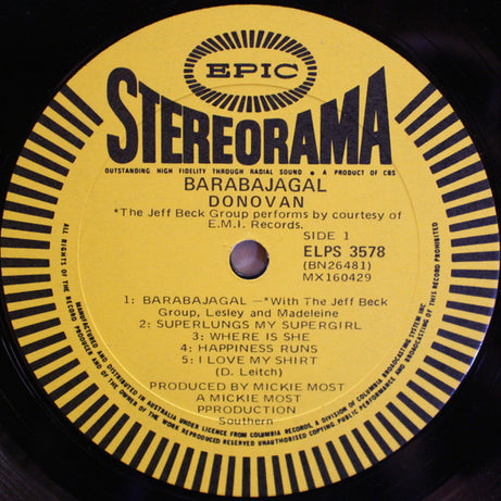 Donovan : Barabajagal (LP, Album)
