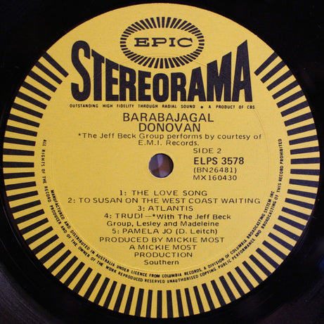 Donovan : Barabajagal (LP, Album)