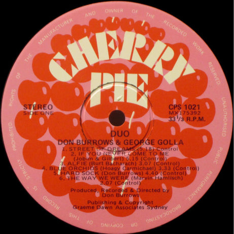 Don Burrows•George Golla Duo : Duo (LP, Album)