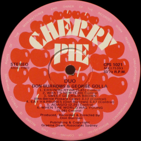 Don Burrows•George Golla Duo : Duo (LP, Album)