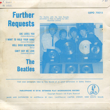 The Beatles : Further Requests (7", EP, Mono)