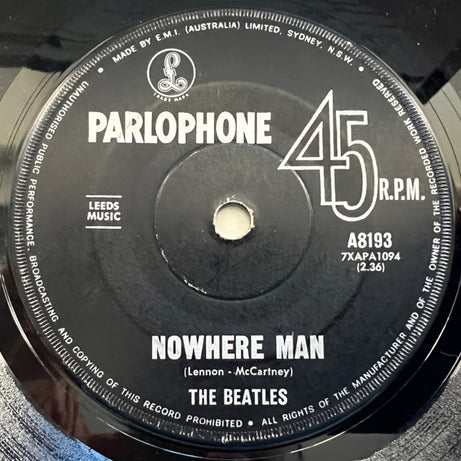 The Beatles : Nowhere Man (7", Single)