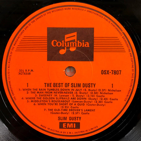 Slim Dusty : The Best Of Slim Dusty (LP, Album, Comp, Mono)