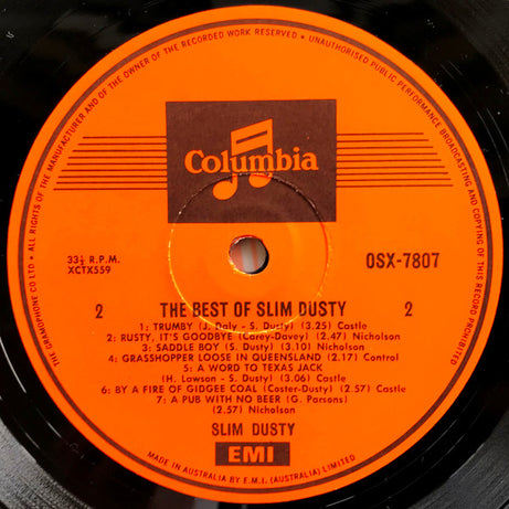 Slim Dusty : The Best Of Slim Dusty (LP, Album, Comp, Mono)