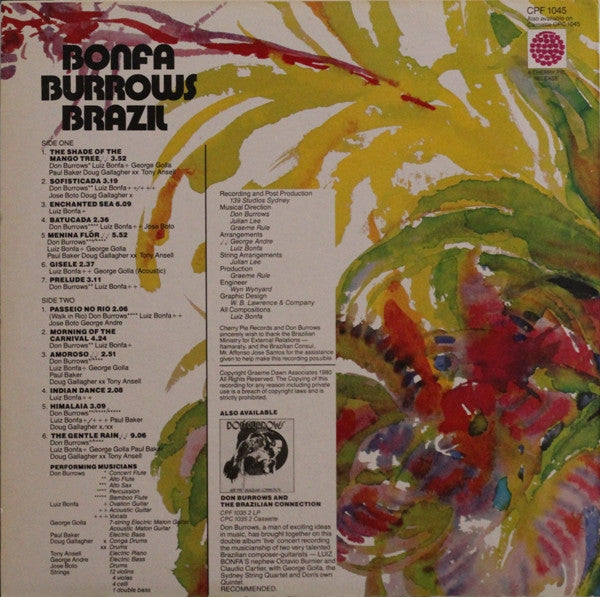 Luiz Bonfá, Don Burrows, George Golla : Bonfa Burrows Brazil (LP, Album)