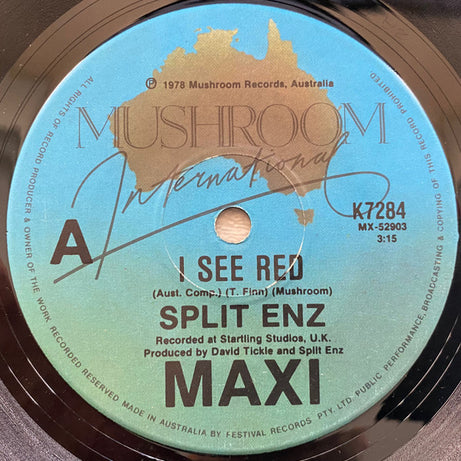 Split Enz : I See Red (7", Maxi)