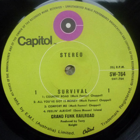 Grand Funk Railroad : Survival (LP, Album)