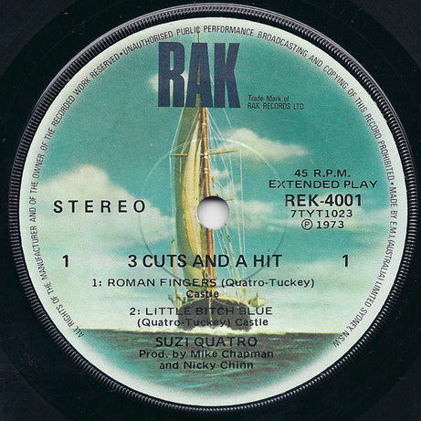 Suzi Quatro : 3 Cuts And A Hit (7", EP)
