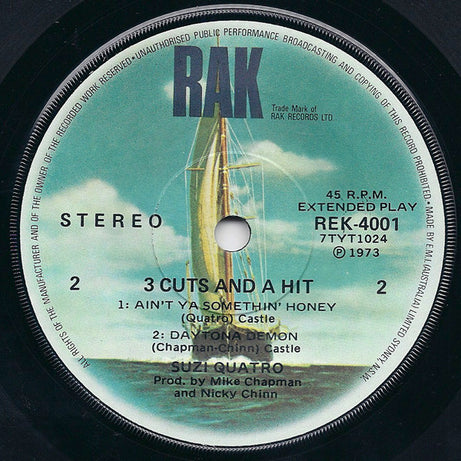 Suzi Quatro : 3 Cuts And A Hit (7", EP)