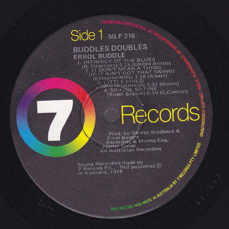 Errol Buddle : Buddles Doubles (LP, Album)