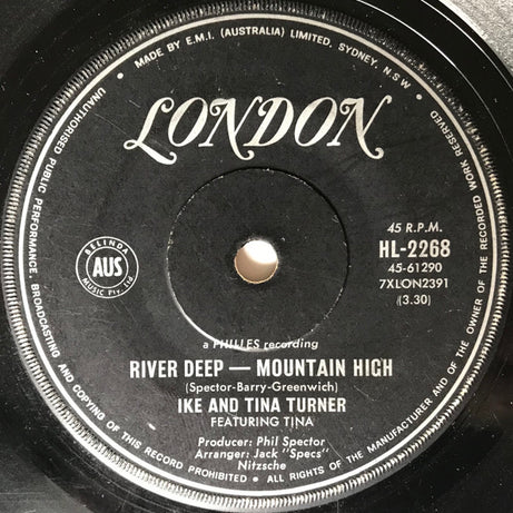 Ike & Tina Turner Featuring Tina Turner : River Deep - Mountain High (7", Single)