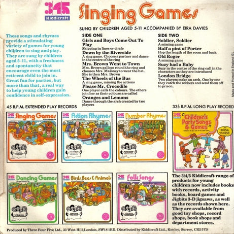 Children Aged 5-11 Accompanied By Eira Davies : Singing Games (7")