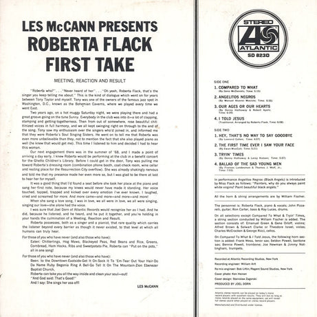 Roberta Flack : First Take (LP, Album)