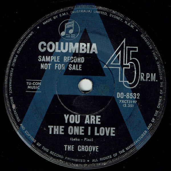 The Groove (3) : You Are The One I Love (7", Single, Promo)