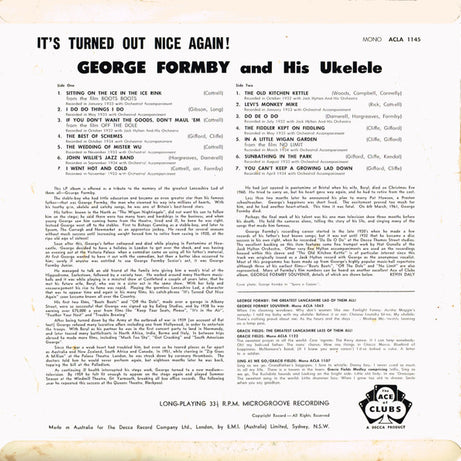 George Formby : It's Turned Out Nice Again (LP, Album, Comp, Mono)