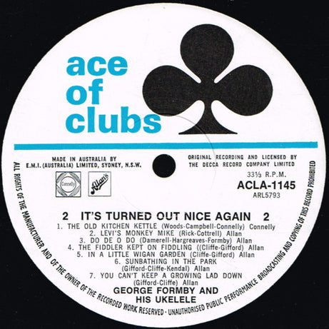 George Formby : It's Turned Out Nice Again (LP, Album, Comp, Mono)