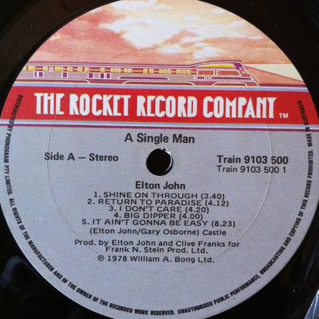 Elton John : A Single Man (LP, Album)