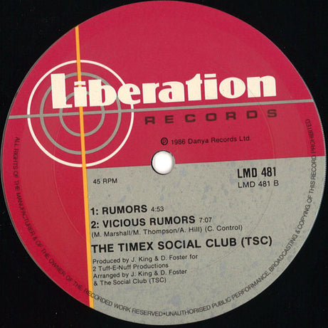 Timex Social Club : Rumors (12")