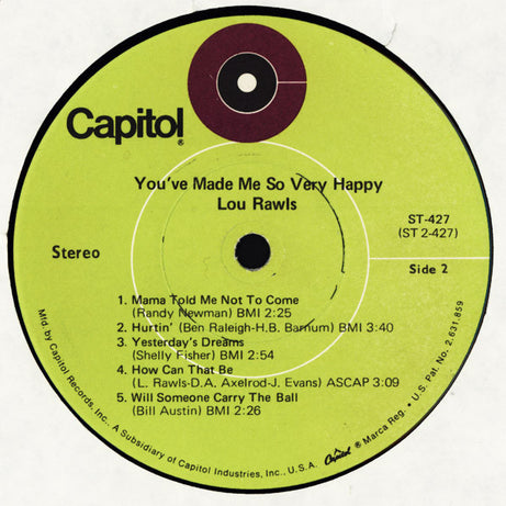 Lou Rawls : You've Made Me So Very Happy (LP, Album)