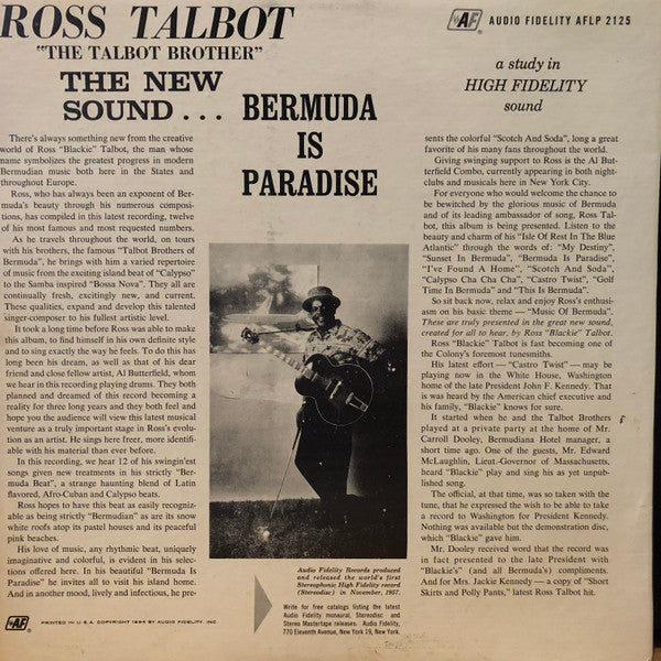 Ross Talbot : Bermuda Is Paradise (LP, Album, Mon)
