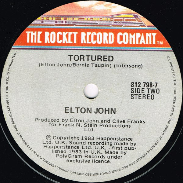 Elton John : I Guess That's Why They Call It The Blues (7", Single)