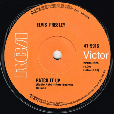 Elvis Presley : You Don't Have To Say You Love Me / Patch It Up (7", Single)