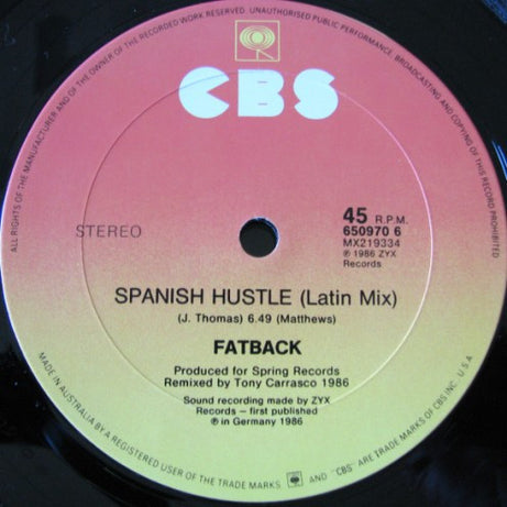 Fatback* : Bus Stop (Stop And Go Mix) (12")