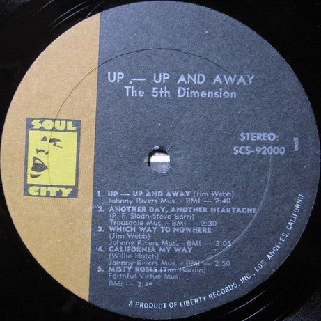 The Fifth Dimension : Up, Up And Away (LP, Album, Pro)