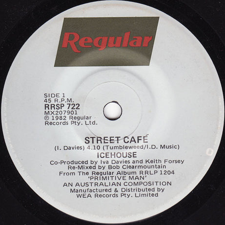 Icehouse : Street Café (7", Single)