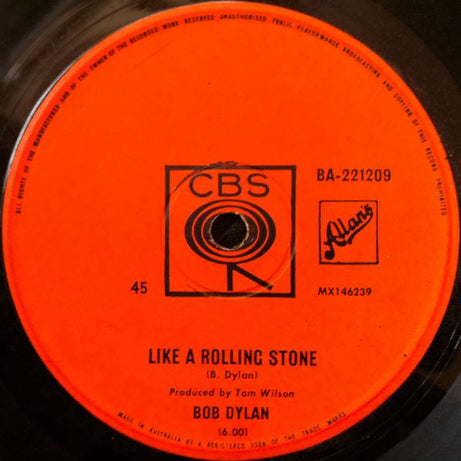 Bob Dylan : Like A Rolling Stone (7", Single)