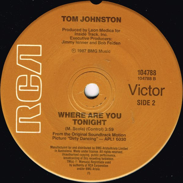 Eric Carmen / Tom Johnston : Hungry Eyes / Where Are You Tonight (7", Single)