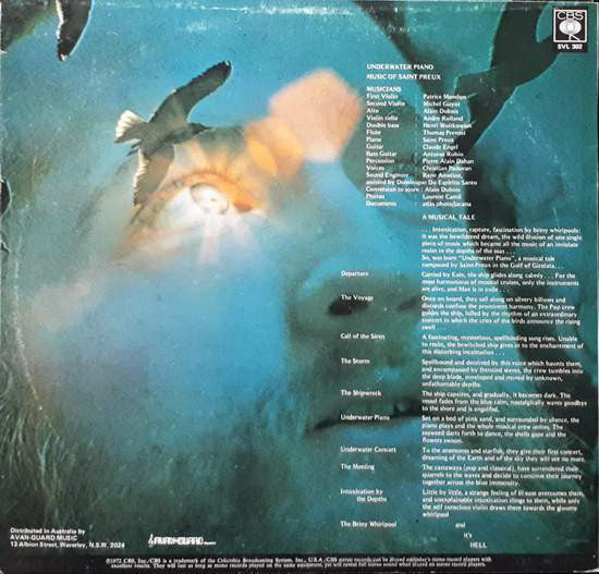 Saint-Preux : Le Piano Sous La Mer (LP, Album)