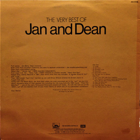 Jan & Dean : The Very Best Of Jan & Dean (LP, Comp)