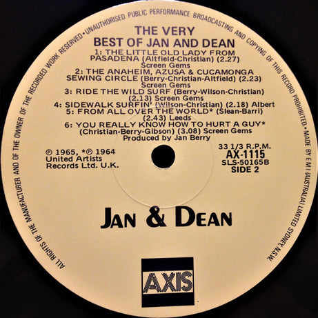 Jan & Dean : The Very Best Of Jan & Dean (LP, Comp)