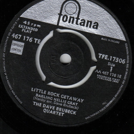 The Dave Brubeck Quartet : Little Rock Getaway (7", EP)
