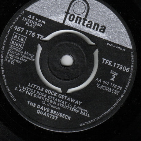 The Dave Brubeck Quartet : Little Rock Getaway (7", EP)