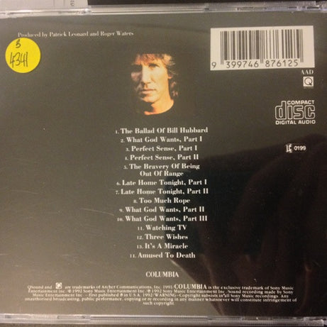 Roger Waters : Amused To Death (CD, Album)