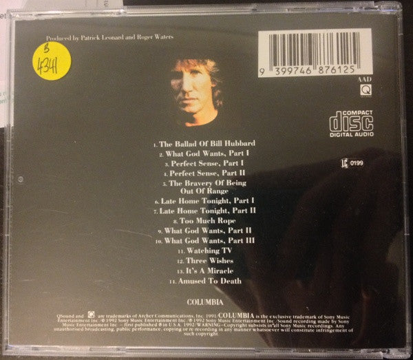 Roger Waters : Amused To Death (CD, Album)