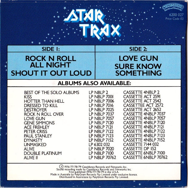 Kiss : Star Trax (7", EP)
