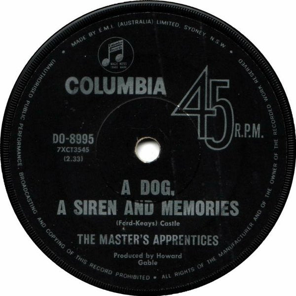 The Master's Apprentices : Think About Tomorrow Today (7", Single)